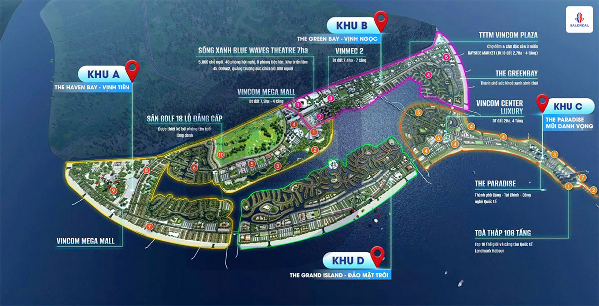 Vị trí Phân khu A Vinhomes Green Paradise Cần Giờ