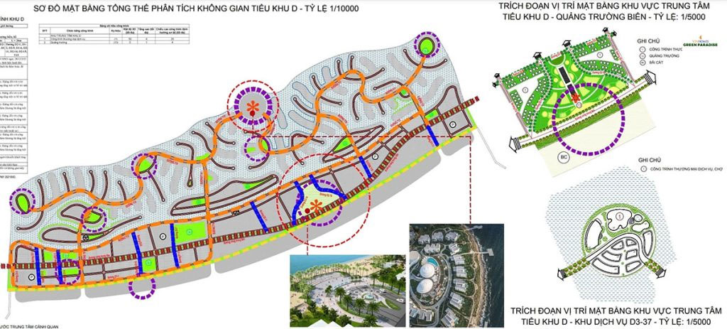 Tổng mặt bằng Vị trí Phân khu D Đảo Mặt Trời The Grand Island Vinhomes Green Paradise Cần Giờ