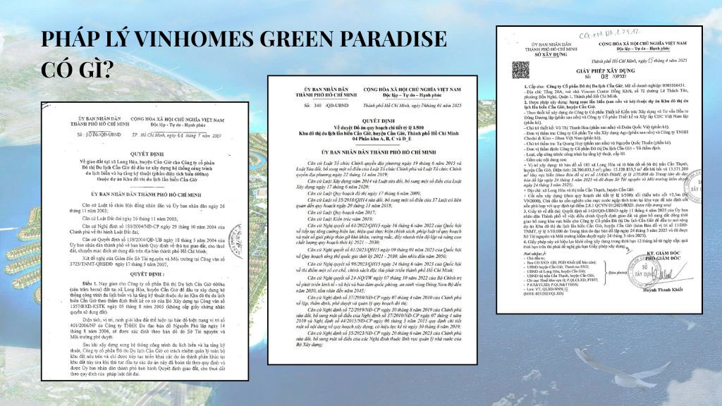Pháp lý Vinhomes Green Paradise Cần Giờ mới nhất