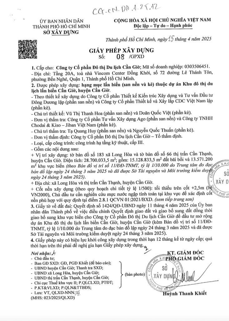 Pháp lý Vinhomes Green Paradise Cần Giờ mới nhất 4