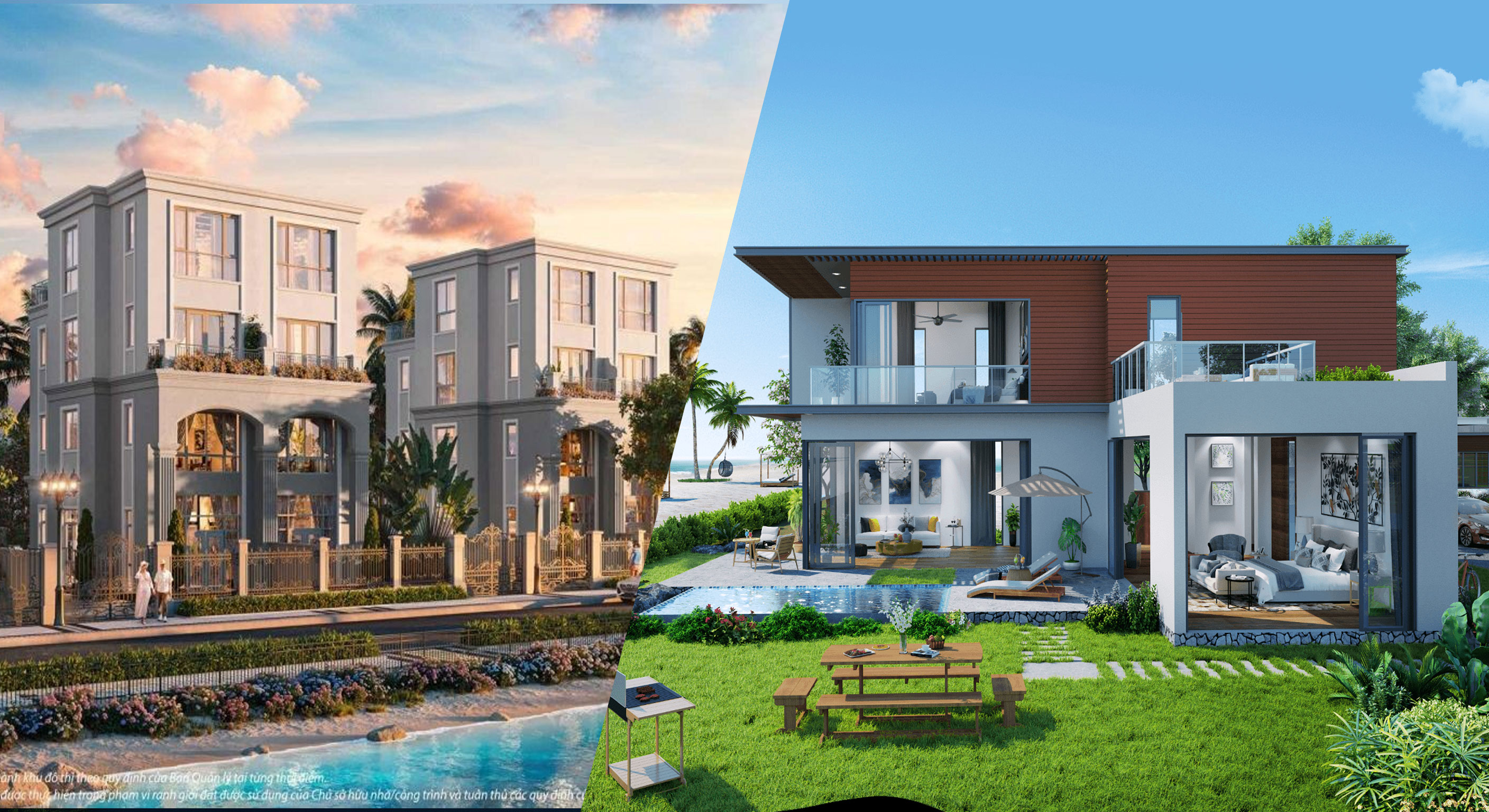 So sánh biệt thự biển Cần Giờ với Hồ Tràm