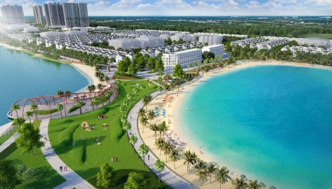 Biển hồ nước mặn Paradise Lagoon Vinhomes Green Paradise