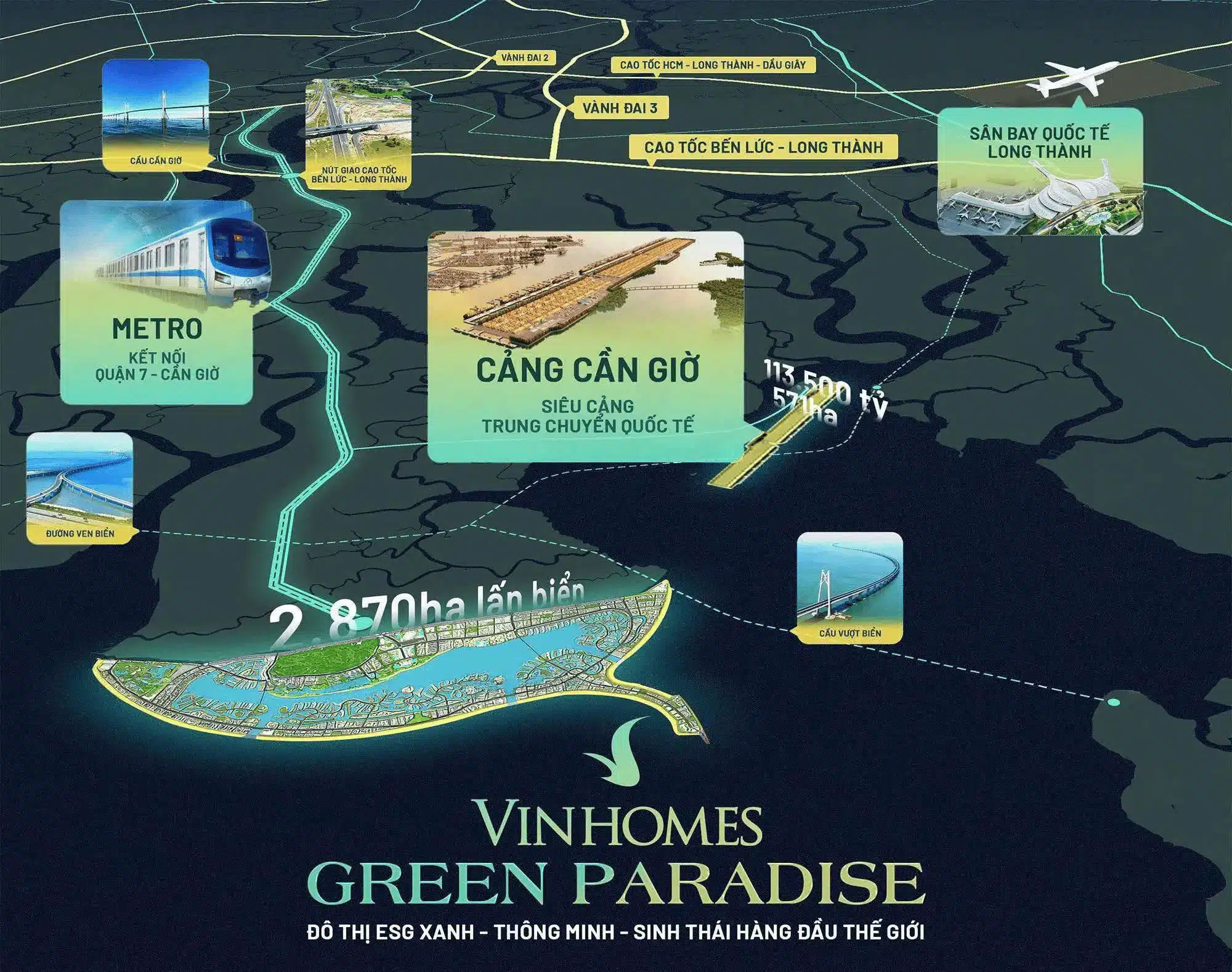 Vị trí VINHOMES GREEN PARADISE 4